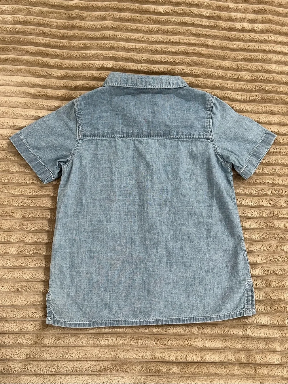 OshKosh B’gosh Toddler Boys Light Wash Denim Button Down Shirt- 4T- 100% Cotton